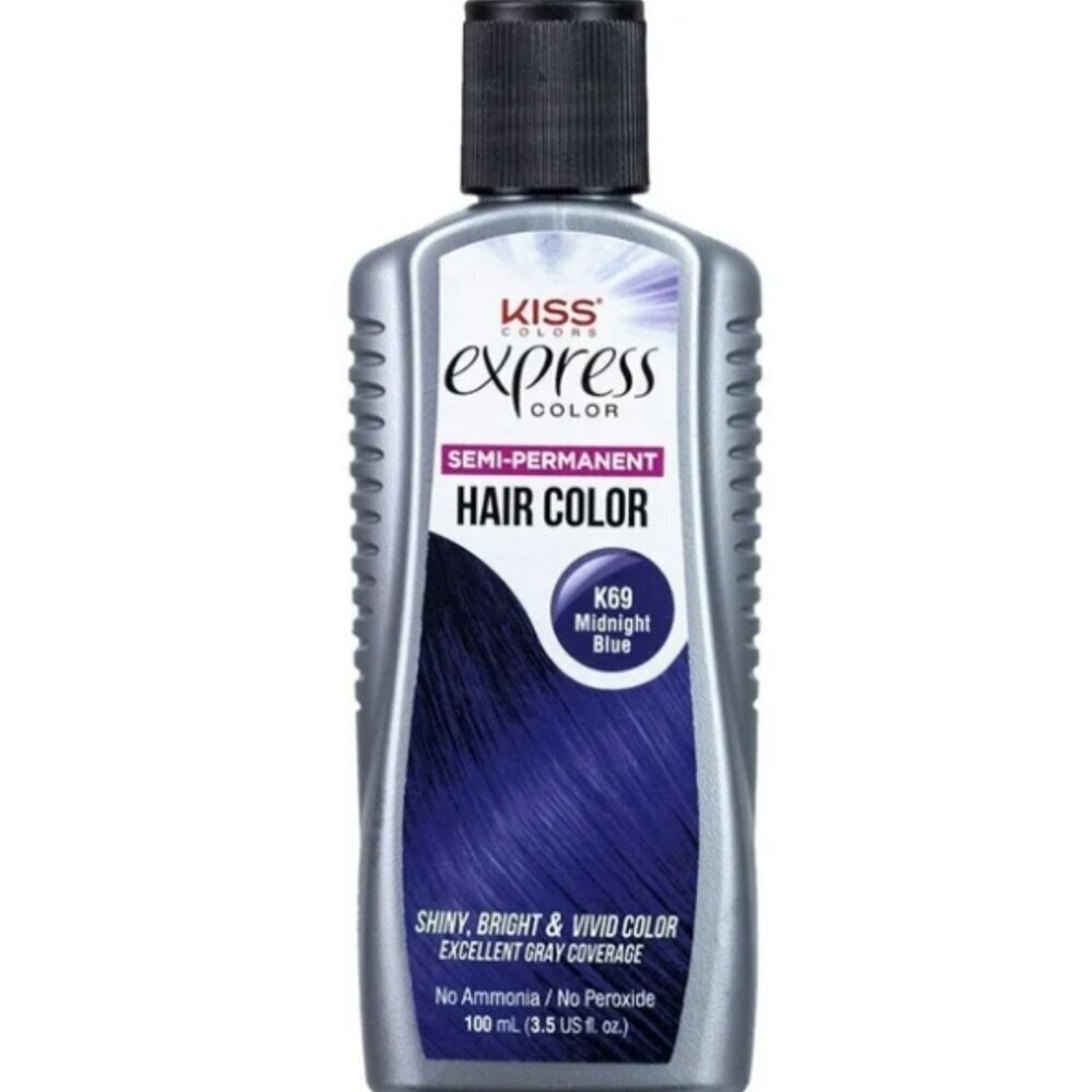 Kiss Express Color K69 Midnight Blue Semi Permanent Hair Color New